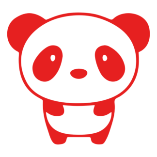 Little Panda Decal (Red)